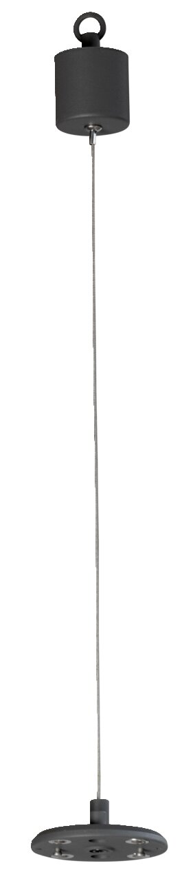 Fischer & Honsel Pendelhalterung zu Akku-Windlicht MIX & MATCH 2 Pendelhalterung für Akku-Windlicht, seitliche Perspektive, bestehend aus einem zylindrischen oberen Teil mit Aufhängering, verbunden durch ein Kabel mit einer runden Basis.