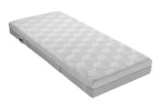 Gel-Kaltschaummatratze mit geometrischem Muster, seitliche Perspektive