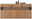 Frontale Ansicht eines modernen Sideboards aus Holz mit dekorativen schwarzen Streifen und zwei Vasen sowie Büchern auf der Oberseite.