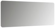 Rechteckiger Wandspiegel mit abgerundeten Ecken, perspektivisch von vorne betrachtet.