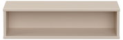 Rechteckige, beige Wandbox aus der Frontansicht, ideal zur Aufbewahrung oder Dekoration.