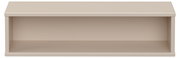 Rechteckige, beige Wandbox aus der Frontansicht, ideal zur Aufbewahrung oder Dekoration.