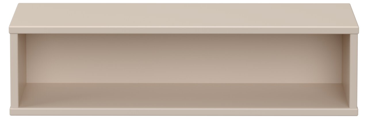 Rechteckige, beige Wandbox aus der Frontansicht, ideal zur Aufbewahrung oder Dekoration.