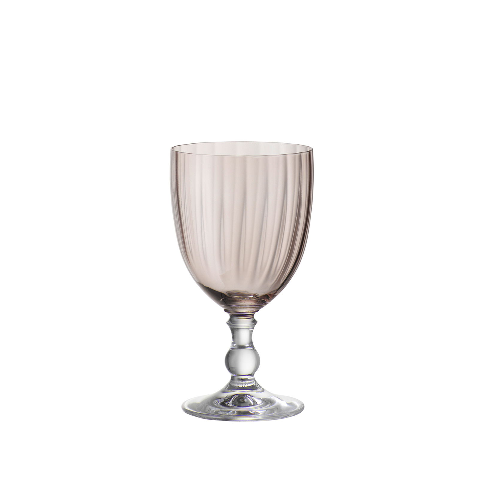 Weinkelch rauchbraun 350ml von Bohemia Cristal, seitliche Ansicht