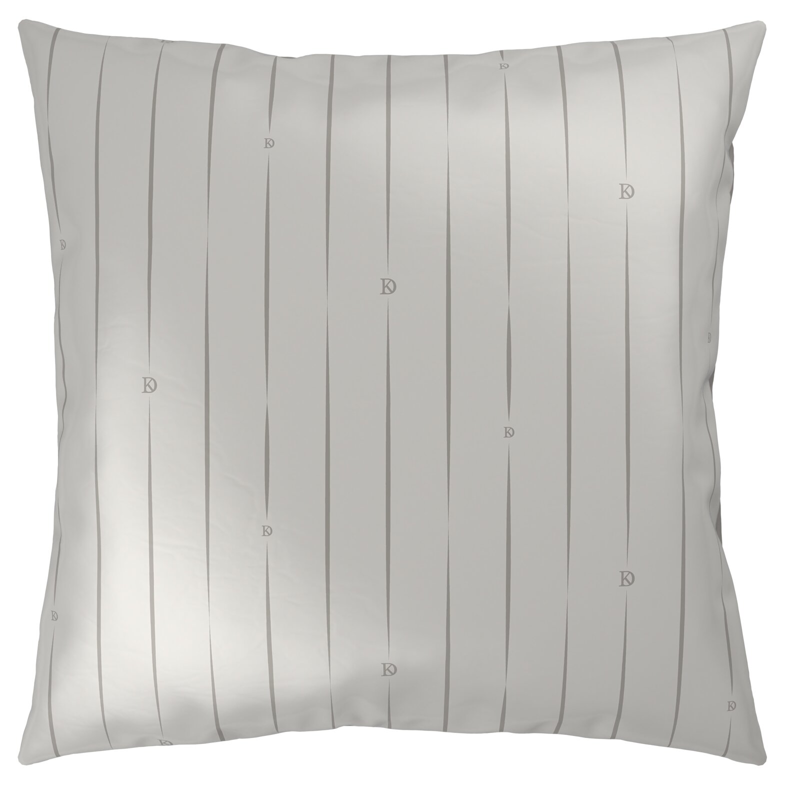 Kissenbezug mit vertikalen Streifen und dezentem Muster, Vorderansicht