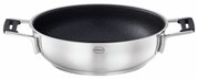 Rösle Servierpfanne 24cm Silence Pro aus Edelstahl mit Antihaftbeschichtung, seitliche Ansicht