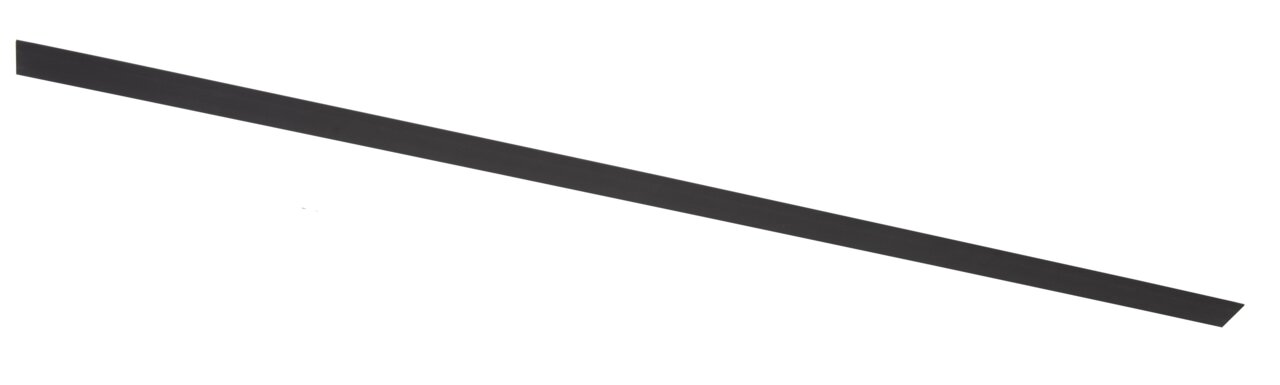 Schwarze Abdeckung, 200 cm lang, diagonale Perspektive