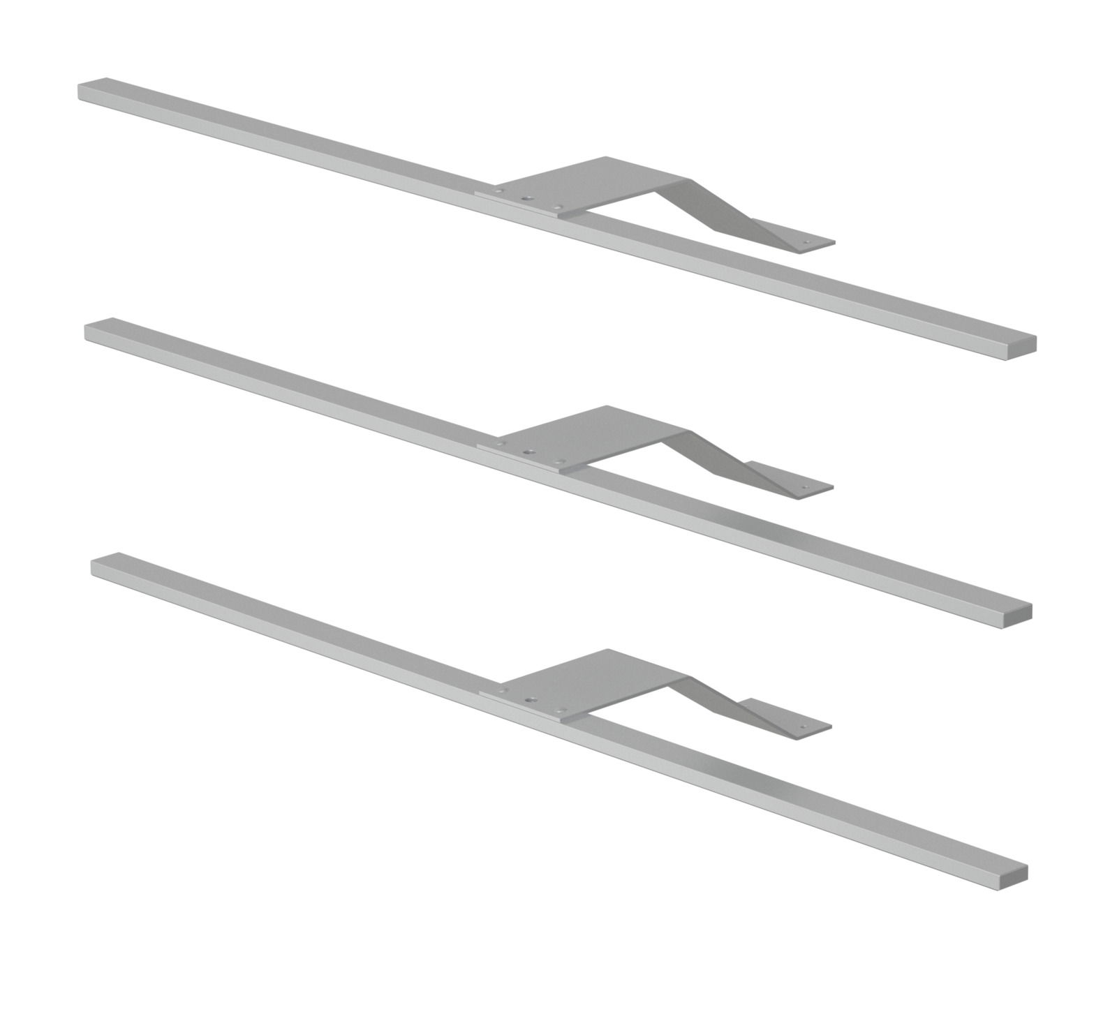 Dreiteiliges Set von Außenbeleuchtungselementen in seitlicher Perspektive