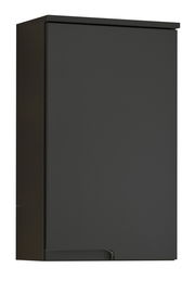 Schwarzer Hängeschrank in Frontalansicht