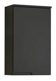 Schwarzer Hängeschrank in Frontalansicht