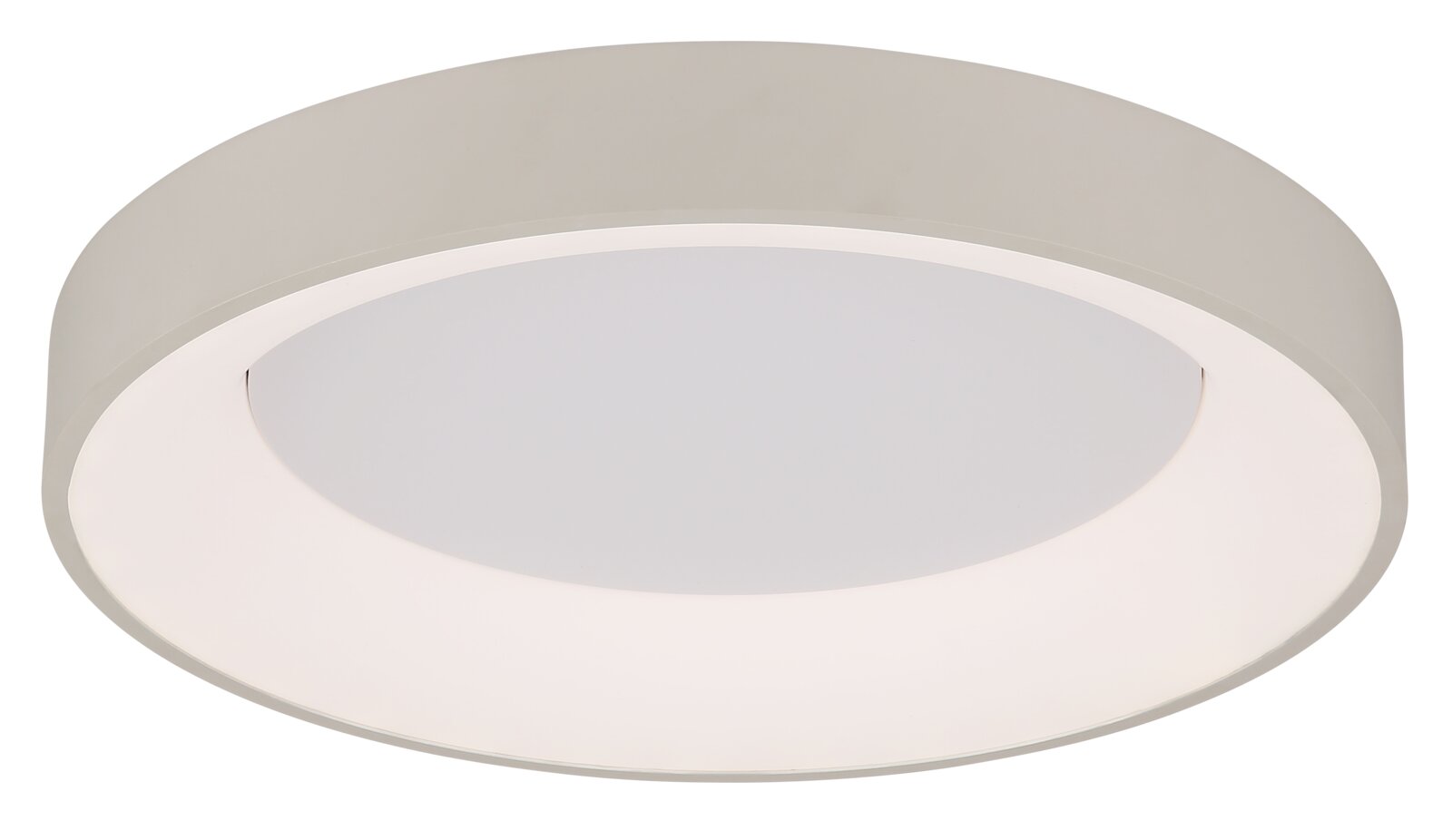 Ronde led-plafondlamp in wit, zijaanzicht