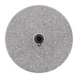 Runder Granitsockel mit zentralem Metallanschluss, Draufsicht