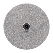 Runder Granitsockel mit zentralem Metallanschluss, Draufsicht