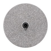 Runder Granitsockel mit zentralem Metallanschluss, Draufsicht