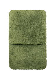 Grünes Badteppich Set, 2-teilig, aus der Vogelperspektive fotografiert