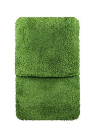 Grünes Badteppich Set, 2-teilig, aus der Vogelperspektive fotografiert