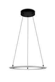 Moderne hanglamp in zwart, zijaanzicht