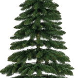 Künstlicher Tannenbaum aus der Perspektive von vorne, mit dichten grünen Zweigen, Modell Tora Kiefer, Höhe 180 cm.