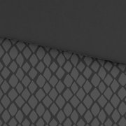 Wendebettwäsche in dunklen Tönen mit geometrischem Muster, Draufsicht