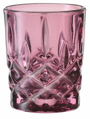 Rosa Glas mit edlem Schliffmuster, Vorderansicht