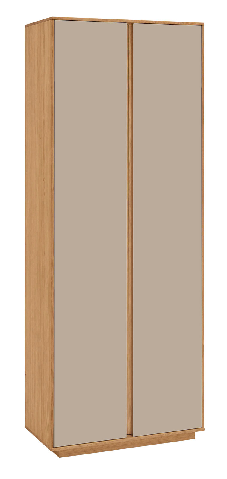 VOSS Garderobenschrank V100 Moderner Garderobenschrank aus Holz mit zwei Türen, frontal abgebildet.