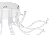 Moderne led-plafondlamp met gebogen armen, zijaanzicht