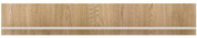 Houten wandplank met één legplank, vooraanzicht
