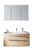 Puris Badblock SPEED Moderner Badblock mit Holzoptik und Spiegelschrank, Frontalansicht