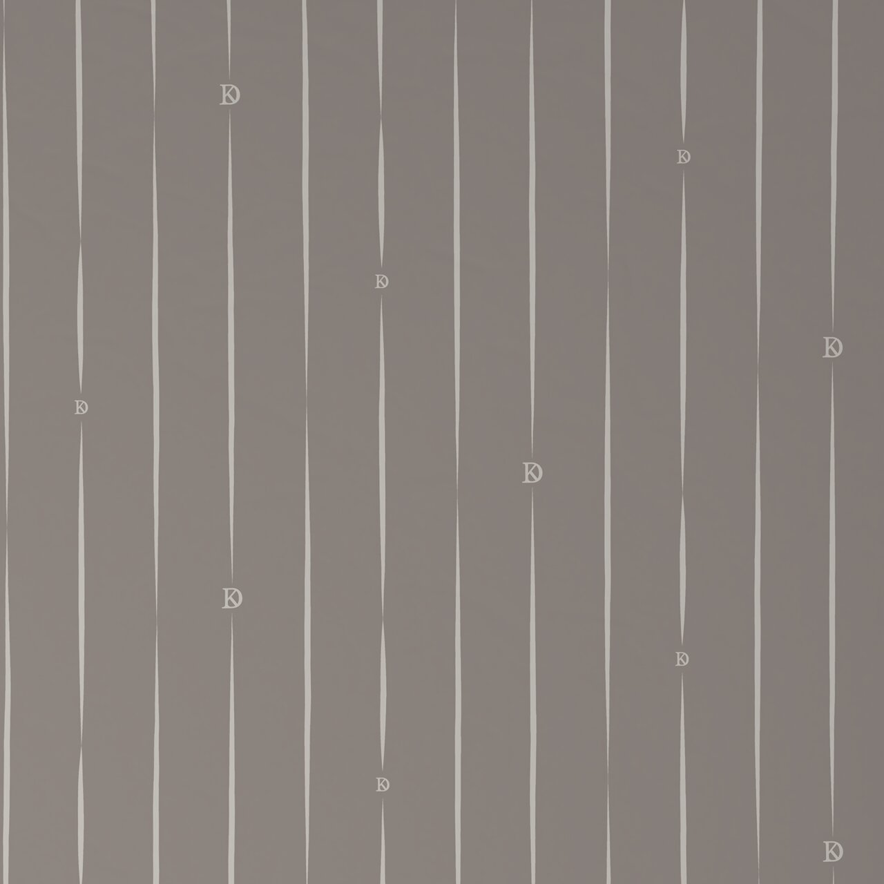 Graue Wendebettwäsche mit vertikalen weißen Streifen und kleinen Buchstabenmotiven, Draufsicht