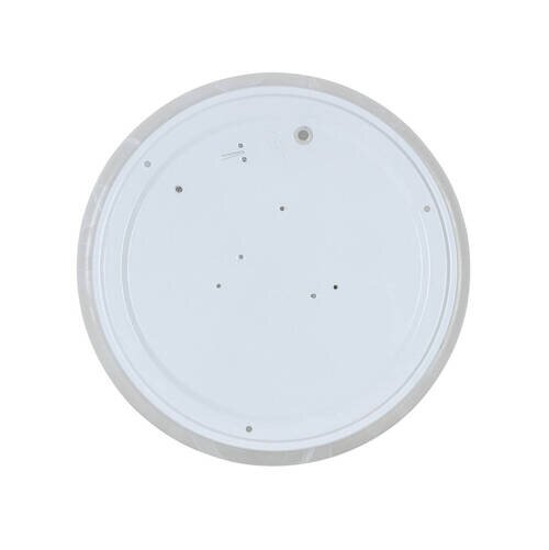 Ronde led-plafondlamp gezien van bovenaf, strak ontwerp in wit.