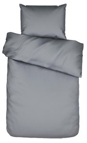 Graue Bettwäsche 155x220cm mit Kopfkissenbezug, Draufsicht