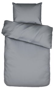 Graue Bettwäsche 155x220cm mit Kopfkissenbezug, Draufsicht