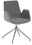Venda Besucher-Drehsessel MY HELIOS Grauer Besucher-Drehsessel mit Metallgestell, seitliche Perspektive