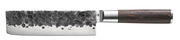 Nakiri-Messer KYOTO 18 cm mit gehämmerter Klinge und Wengé-Holzgriff, Seitenansicht