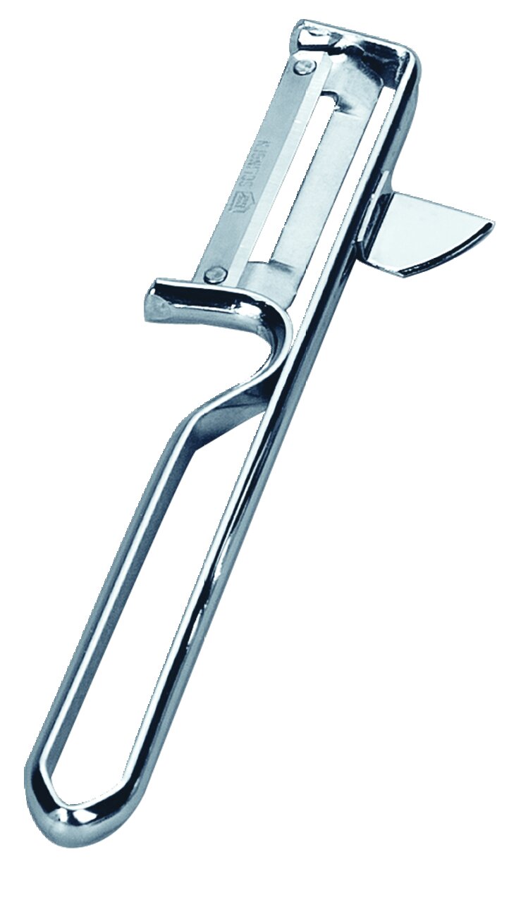 Metallischer Pendel-Sparschäler Swing in seitlicher Perspektive
