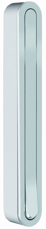 Moderner Wandhaken aus Metall in seitlicher Perspektive