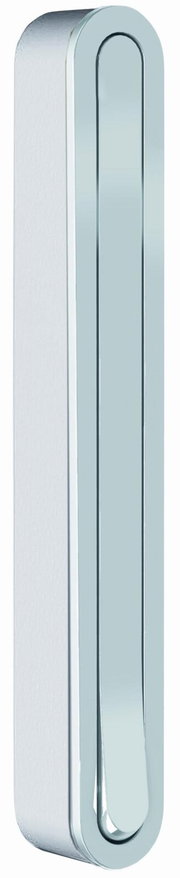 Moderner Wandhaken aus Metall in seitlicher Perspektive
