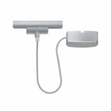 Silberne Stromeinspeisung mit Kabel, Ansicht von oben