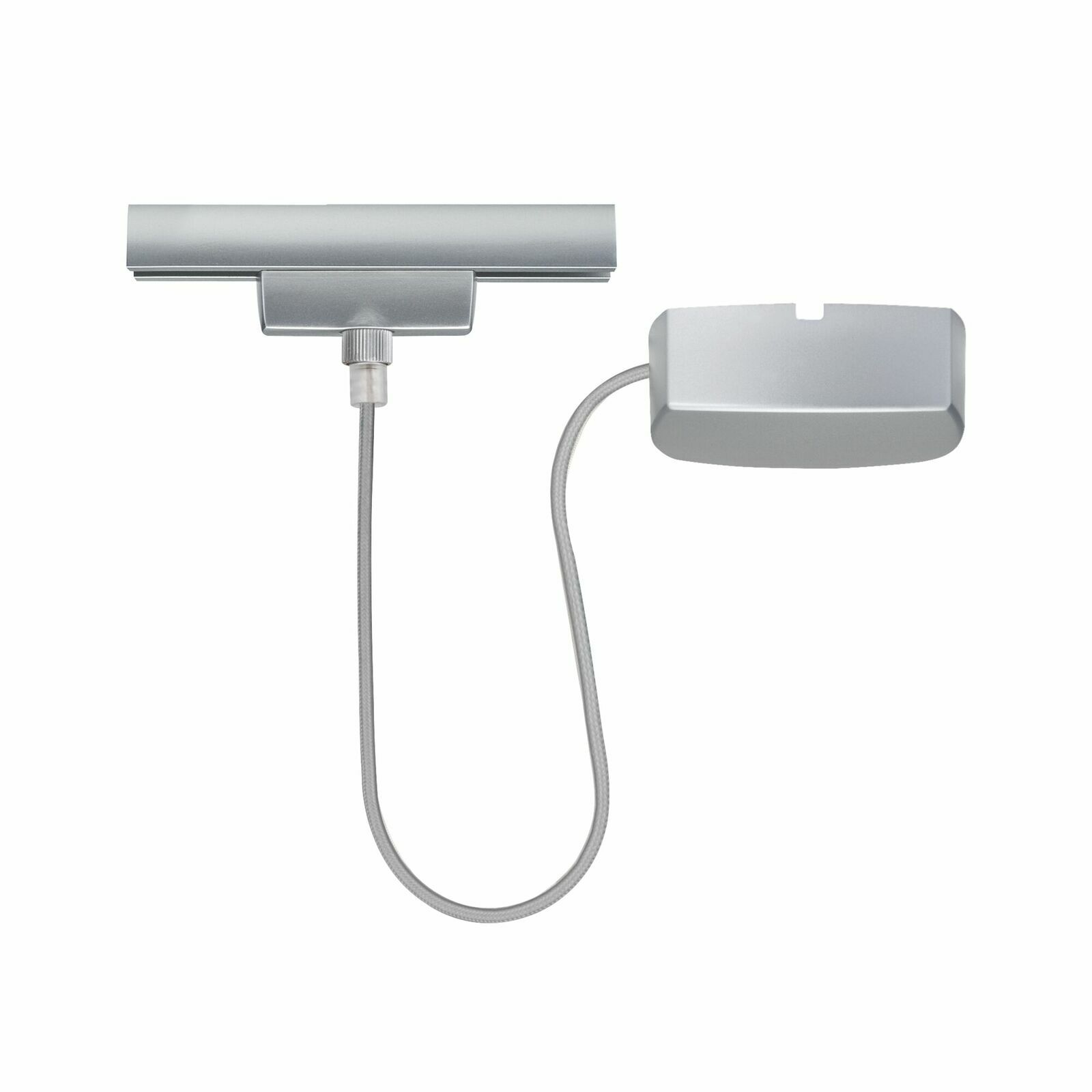 Silberne Stromeinspeisung mit Kabel, Ansicht von oben