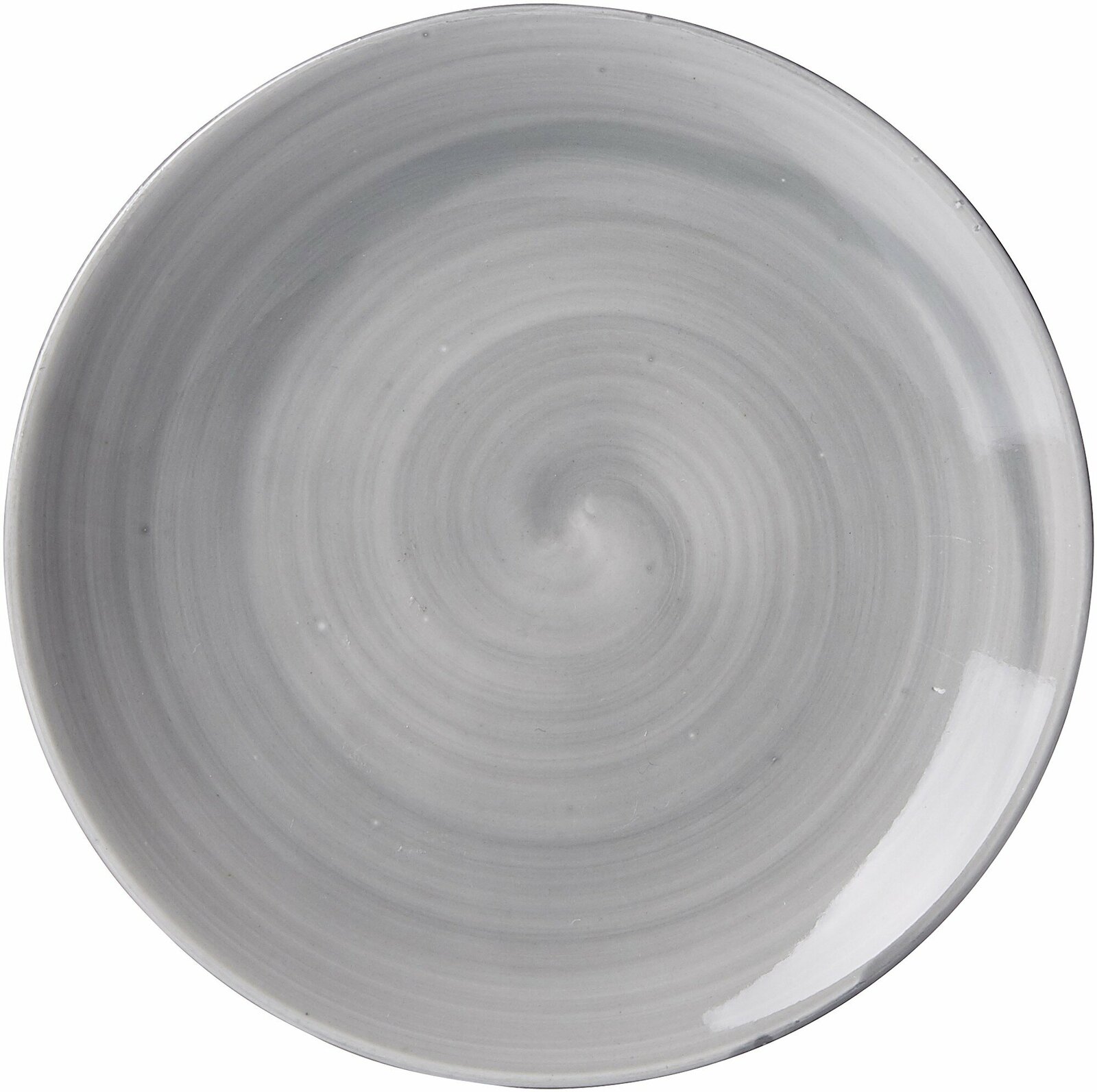 Grauer Beilagenteller 15 cm, Draufsicht