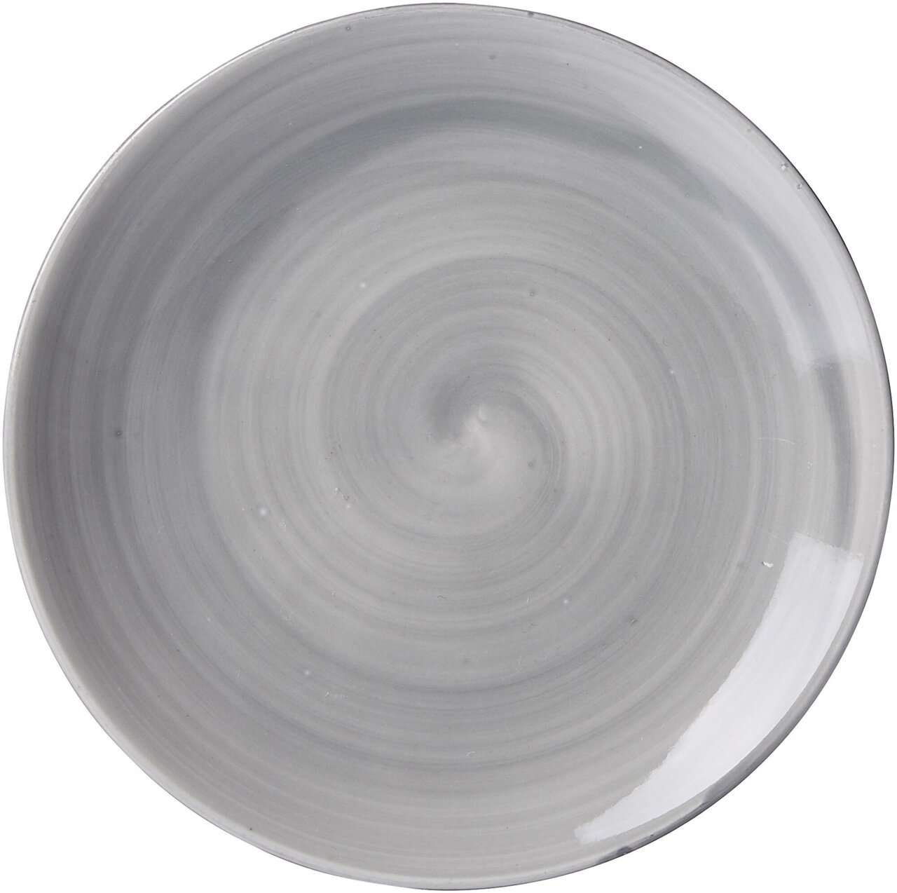 Grauer Beilagenteller 15 cm, Draufsicht