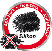 Silikon WC-Bürstenkopf mit Anti-Haft-Eigenschaft, seitliche Perspektive
