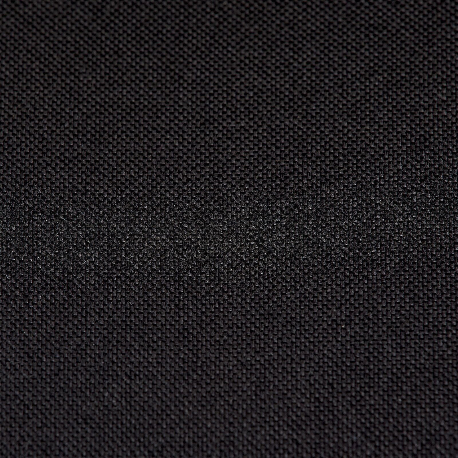 Nahaufnahme eines schwarzen Stoffes, möglicherweise Bezugsmaterial für einen Chefsessel.
