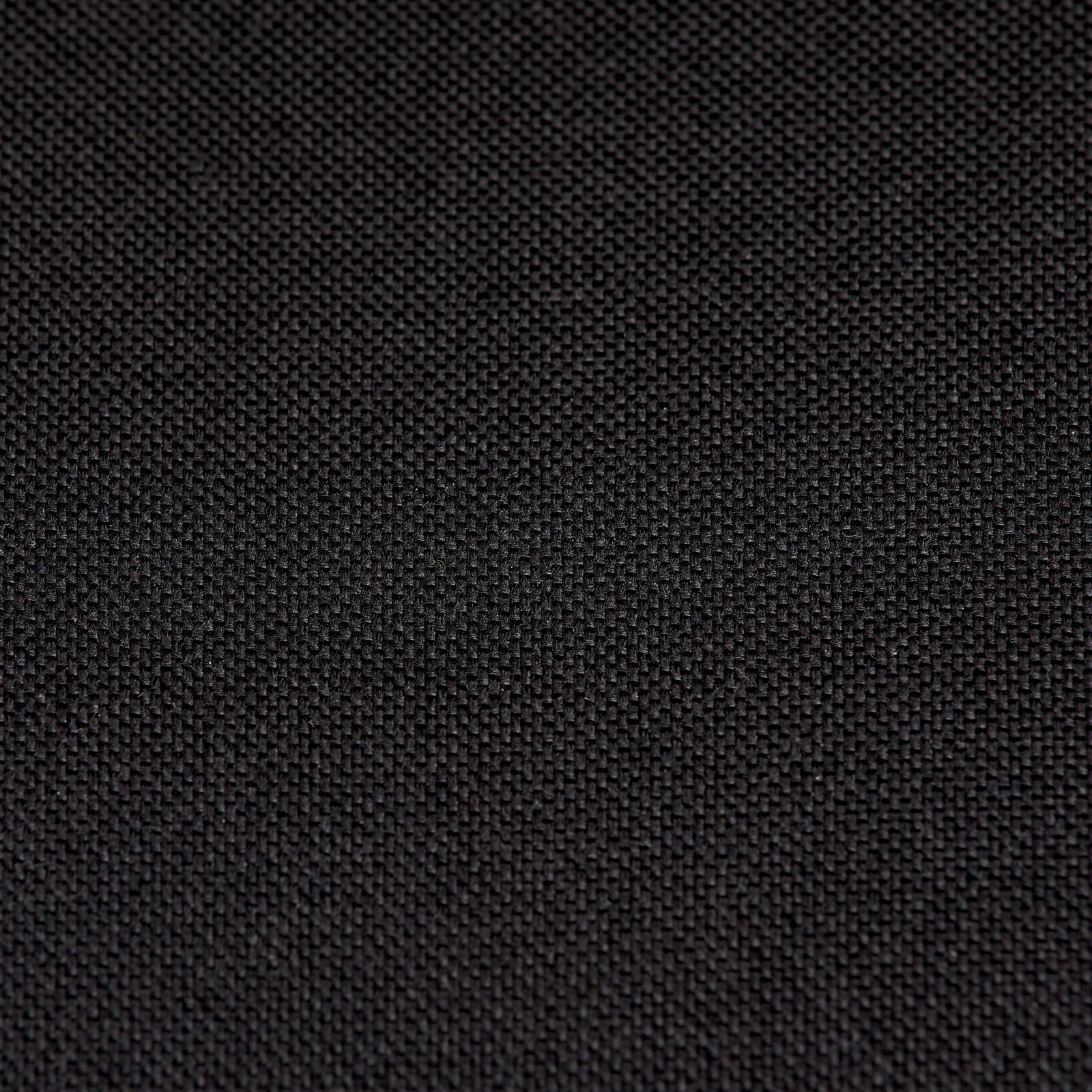 Close-up van een zwarte stof, mogelijk bekledingsstof voor een directiestoel.