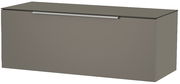 Hänge-Lowboard in grauer Farbe, frontale Perspektive