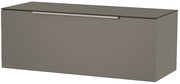 Hänge-Lowboard in grauer Farbe, frontale Perspektive