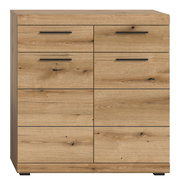 Kommode aus Holz mit mehreren Schubladen, frontale Ansicht