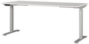 Moderner E-Schreibtisch 180x80 cm in seitlicher Perspektive
