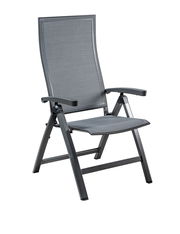 Grauer Klappsessel Stern KARI, seitliche Perspektive