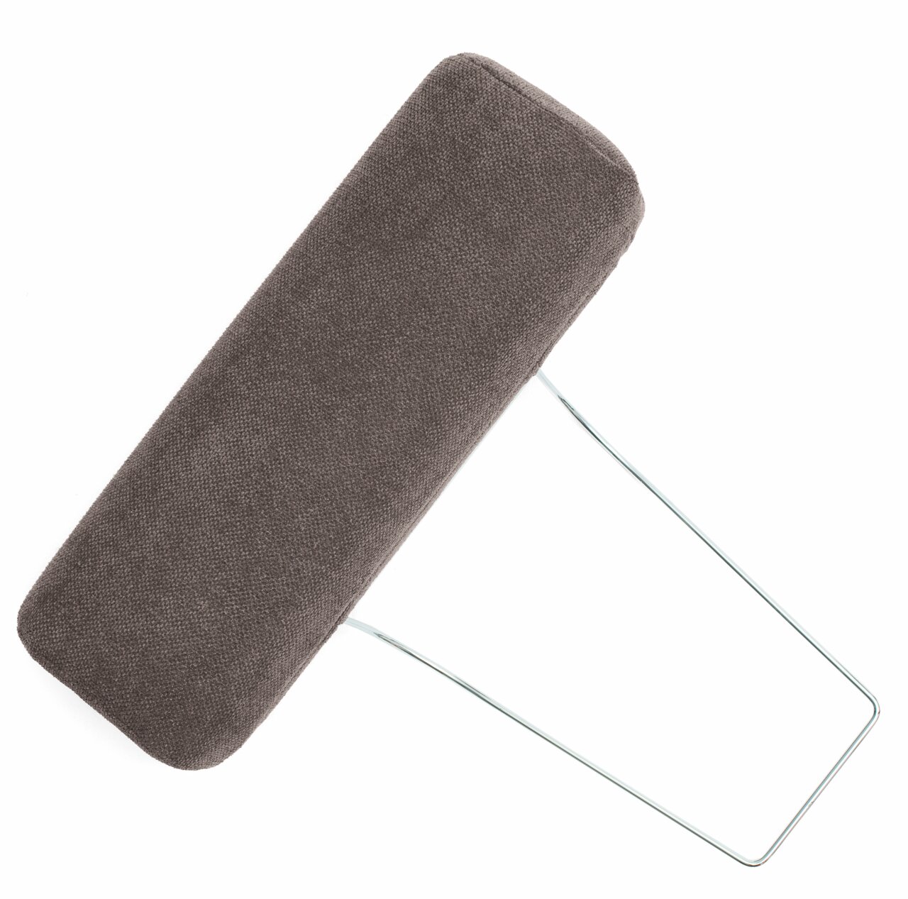 Hom´in Hoofdsteun MAGNUM Hoofdsteun in bovenaanzicht met bruine stoffen bekleding en metalen frame